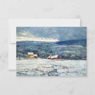 Winter in the Connecticut Hills (by Childe Hassam) Card