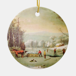 Winter in the Country Christmas Ornament