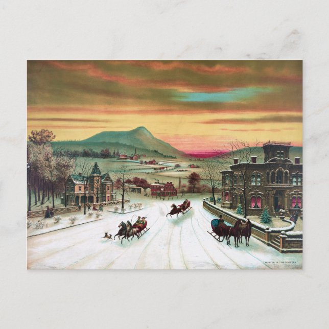 Winter in the Country Postcard (Front)
