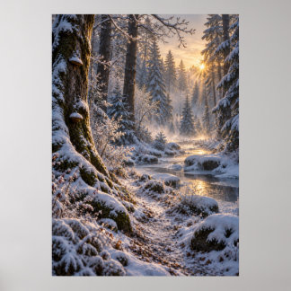 Winter in the Fourfold Forest Poster
