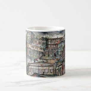 Winter in the hills of Valparaíso (watercolor). Coffee Mug