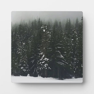 Winter in the Mountain Forest Plaque