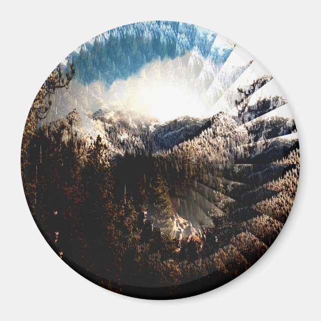 Winter in the mountains...... magnet (Front)