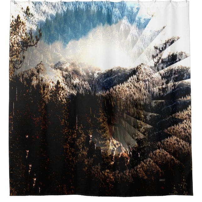 Winter in the mountains...... shower curtain (Front)