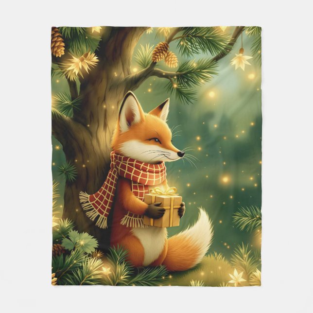 Winter in the Pines Fleece Blanket (Front)