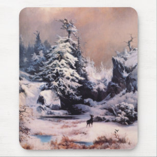 Winter in the Rocky Mountains (by Thomas Moran) Mouse Pad