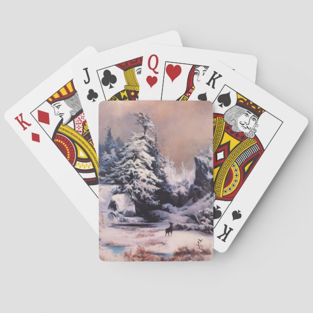 Winter in the Rocky Mountains Playing Cards (Back)