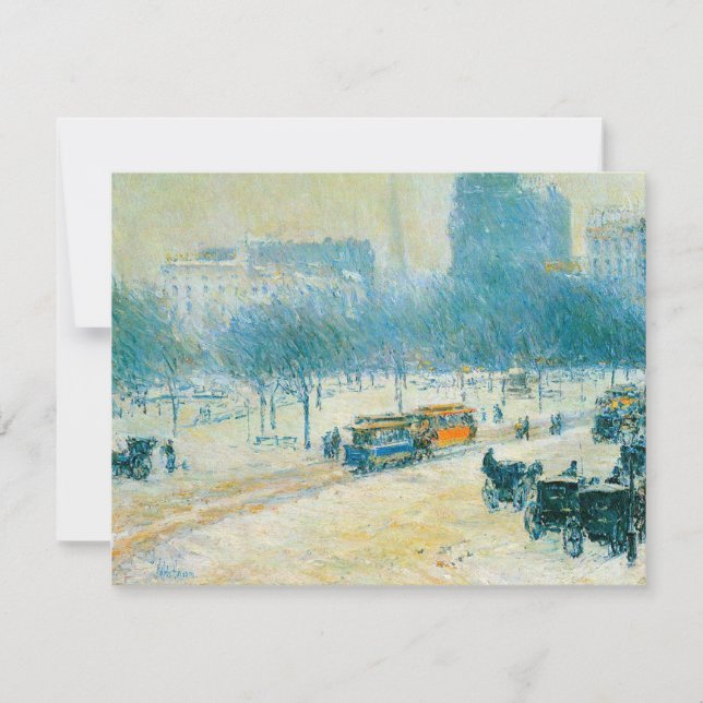 Winter in Union Square by Frederick Childe Hassam (Front)