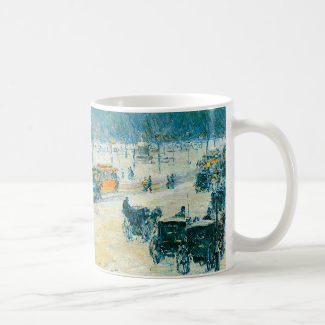 Winter in Union Square by Frederick Childe Hassam Coffee Mug (Right)