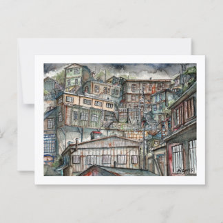 Winter in Valparaíso Hills Postcard