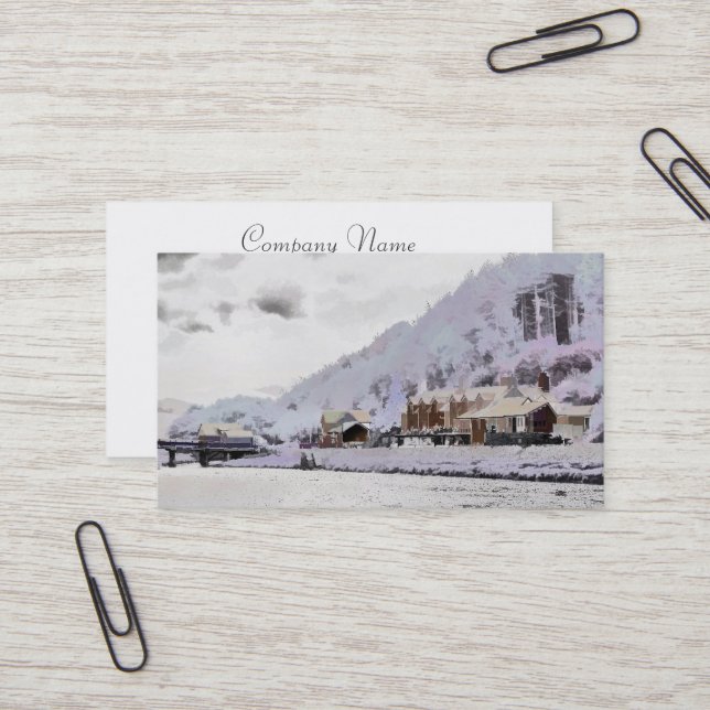 WINTER IN WALES BUSINESS CARD (Front/Back In Situ)