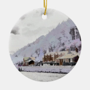 WINTER IN WALES CERAMIC TREE DECORATION