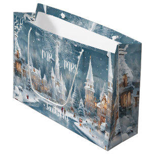 Winter in wonderland Christmas Large Gift Bag