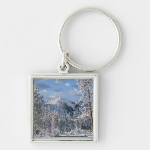 Winter in Yellowstone National Park, Wyoming Key Ring