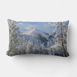 Winter in Yellowstone National Park, Wyoming Lumbar Cushion