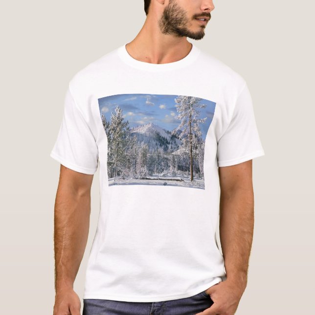 Winter in Yellowstone National Park, Wyoming T-Shirt (Front)
