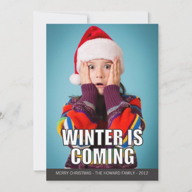 Winter is Coming Meme Holiday Card (Front)