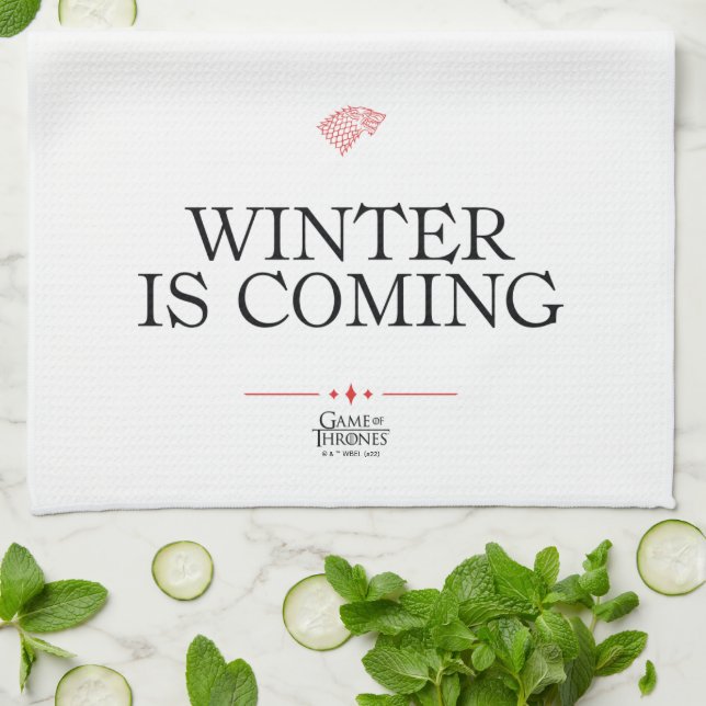 Winter Is Coming Tea Towel (Folded)