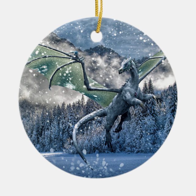 Winter Is Here Ceramic Tree Decoration (Front)