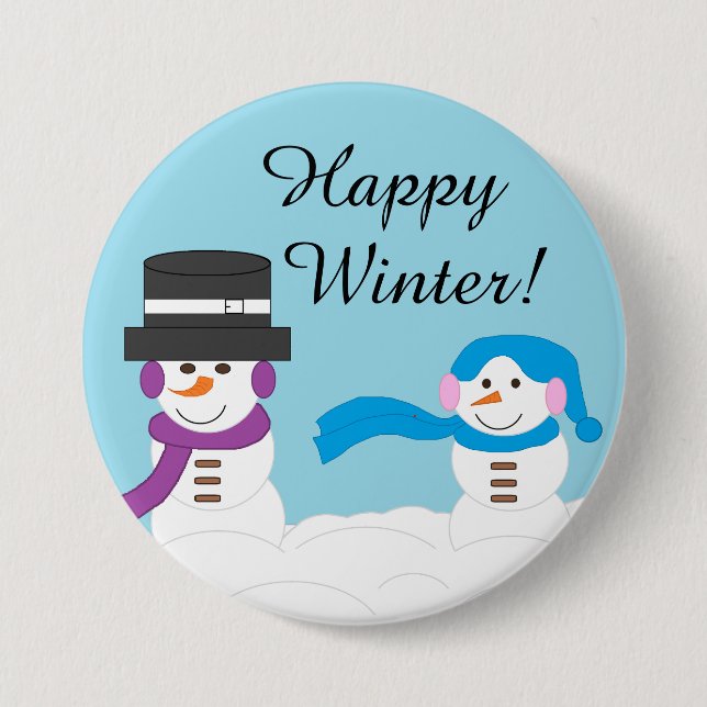Winter is Quite Snowy 7.5 Cm Round Badge (Front)