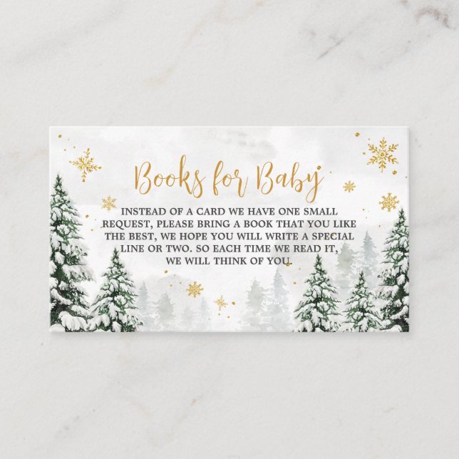 Winter It's Cold Outside Books for Baby Enclosure Card (Front)
