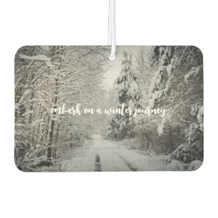 Winter journey through the woodland car air freshener