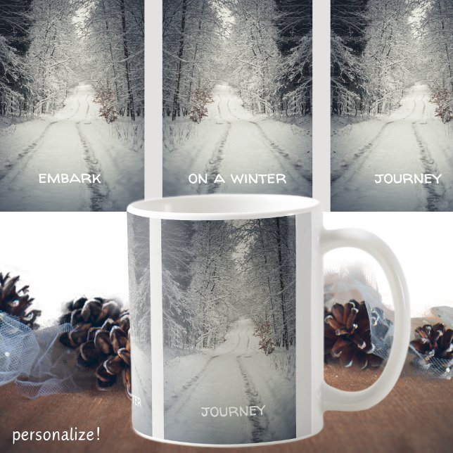 Winter journey through the woodland coffee mug (Creator Uploaded)