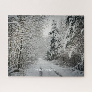 Winter journey through the woodland jigsaw puzzle