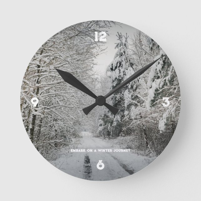 Winter journey through the woodland round clock (Front)