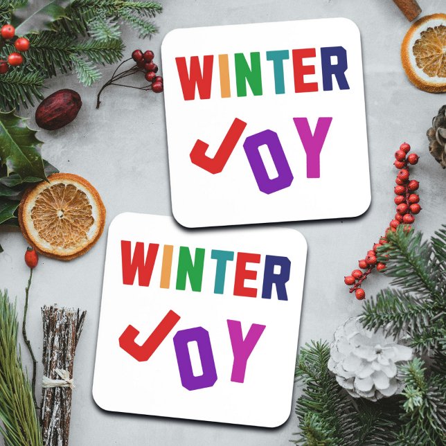 Winter Joy - Cosy Colourful Letters Coaster (Creator Uploaded)
