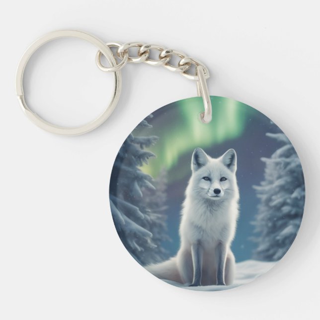 Winter Joy Fox  Key Ring (Front)