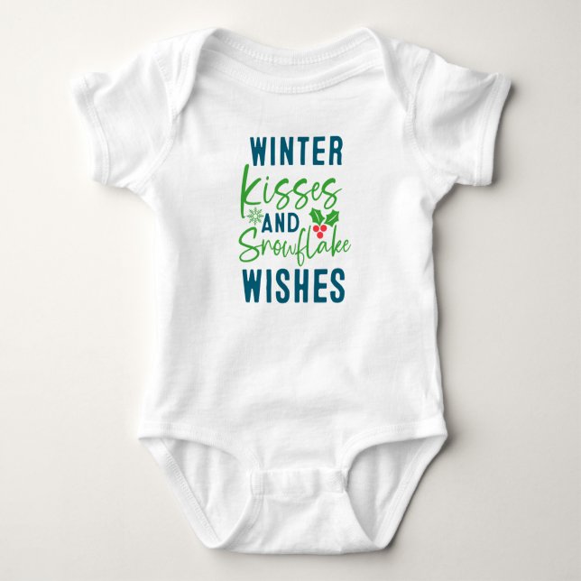Winter Kisses And Snowflake Wishes-51963 T-Shirt H Baby Bodysuit (Front)