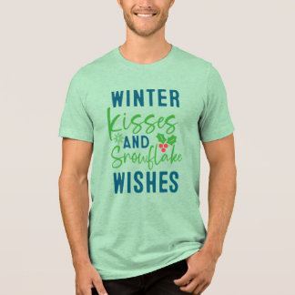 Winter Kisses And Snowflake Wishes-51963 Tri-Blend Shirt