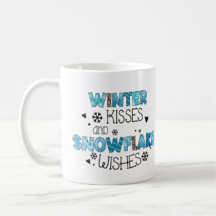 Winter Kisses And Snowflake Wishes Coffee Mug