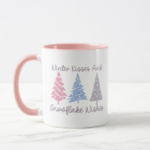 Winter Kisses and Snowflake Wishes Mug