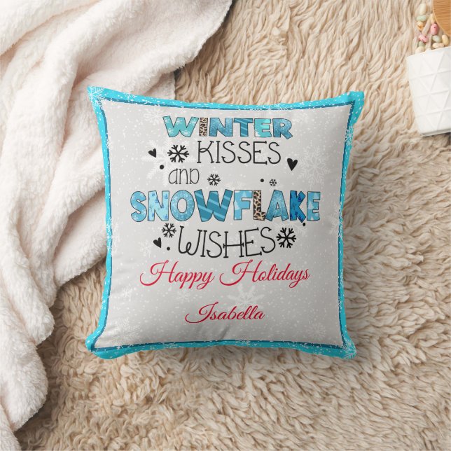 Winter Kisses Customise Cushion (Blanket)