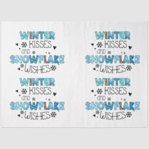 Winter Kisses Customise Tissue Paper