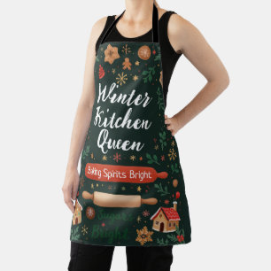 Winter Kitchen Queen Holiday Baking Apron