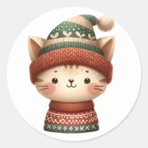 Winter Kitten  Stickers