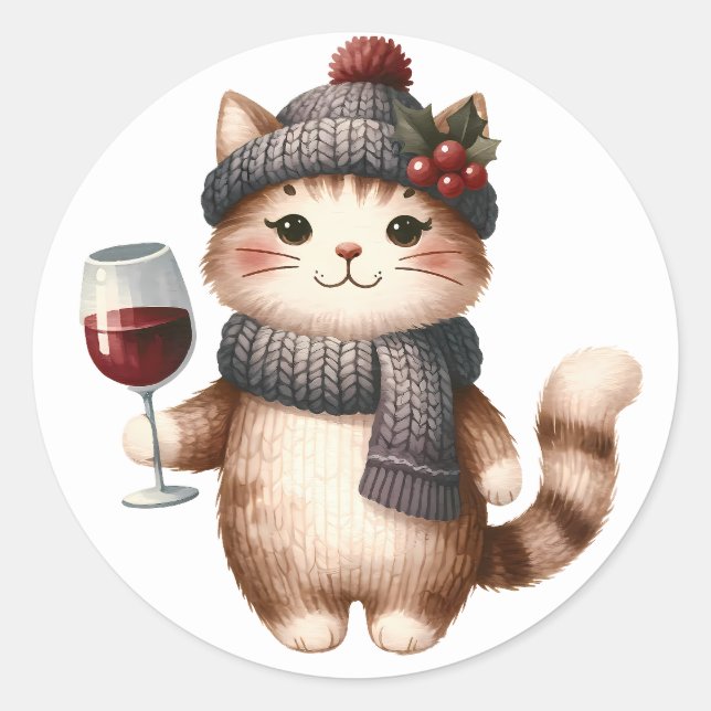Winter Kitten  Stickers (Front)
