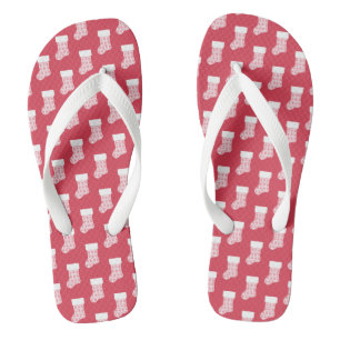 Winter Knit Christmas Stocking Flip Flops