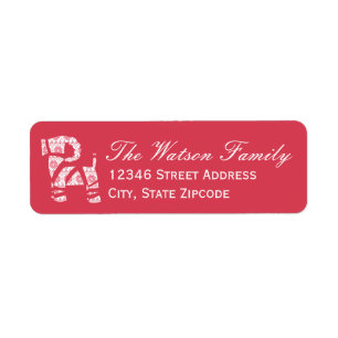 Winter Knit Christmas Yule Bock Address Labels