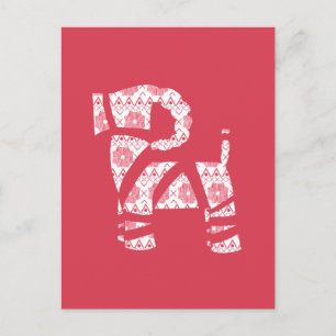 Winter Knit Christmas Yule Bock Postcard