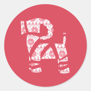 Winter Knit Christmas Yule Bock Sticker