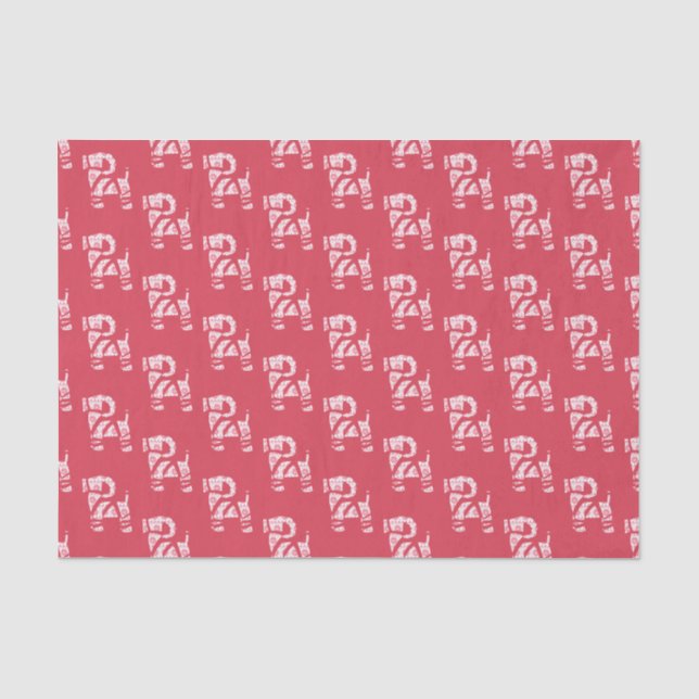 Winter Knit Christmas Yule Bock Tissue Paper (Front)