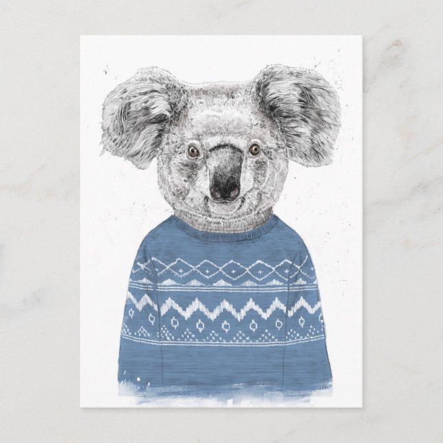 Winter koala postcard (Front)