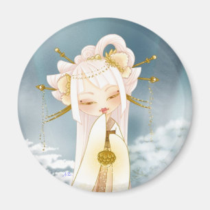 Winter kokeshi magnet