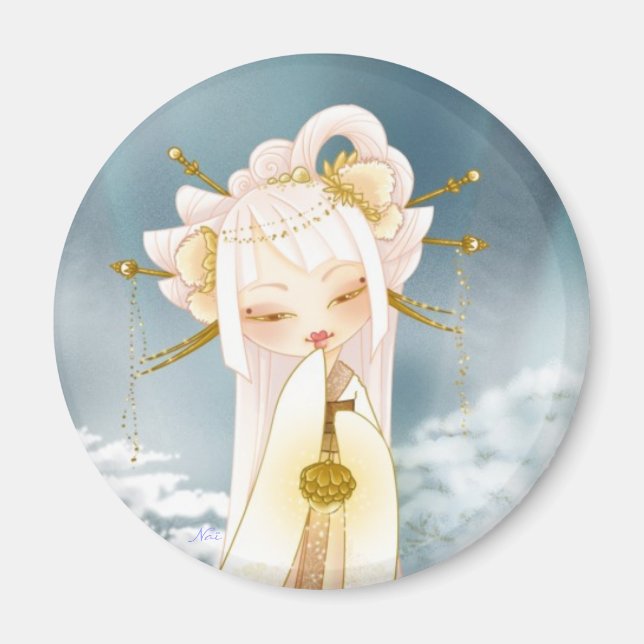 Winter kokeshi magnet (Front)