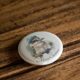 Winter Kookaburra Wishes, custom 3 Cm Round Badge