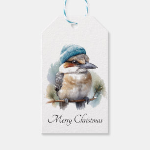 Winter Kookaburra Wishes, custom Gift Tags